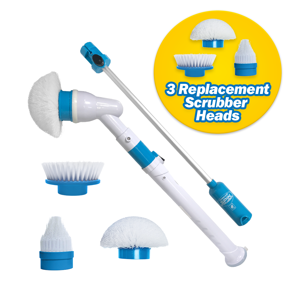 Set of 3 Replacement Brushes Replacement Head for Spin Scrubber mop Flat, Dome